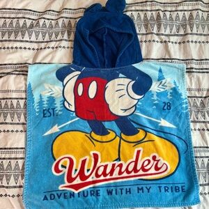 Disney Mickey Mouse Blue Towel with Hood